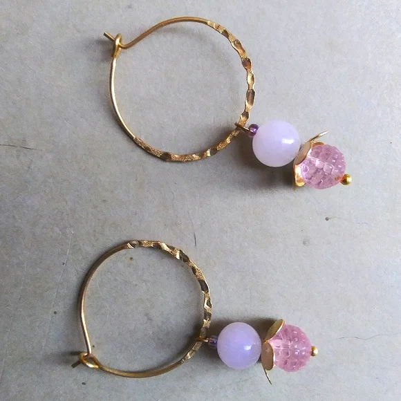 SOLD 'Very Berry' Hoops - Picture 5 of 5